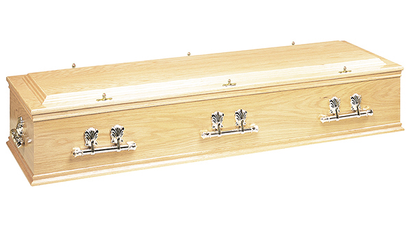 ash brook funerals Crindon Oak Casket Veneered coffin