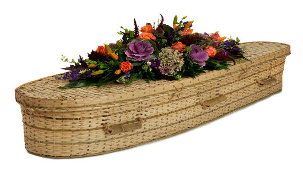 ash brook funerals Natural Bamboo Teardrop coffin