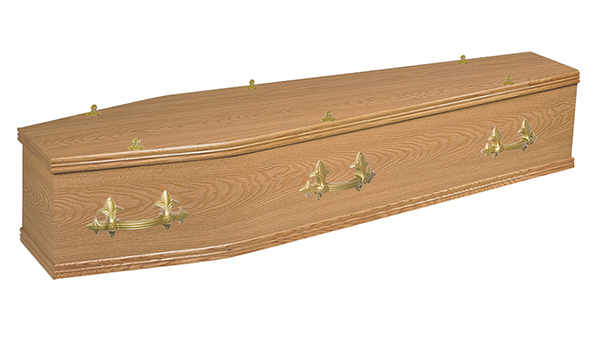 ash brook funerals Rookwood Oak Veneered coffin